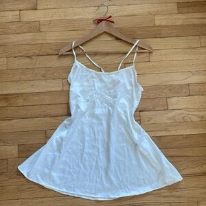 Dolls Kill Sugar thrillz plus size white slip dress